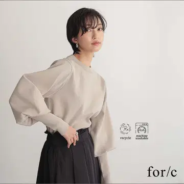 롱 리브 볼륨 소매 니트 풀오버 for/c 포씨