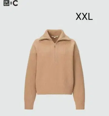 유니클로 프리미엄 라무 하프 지퍼 스웨터 XXL