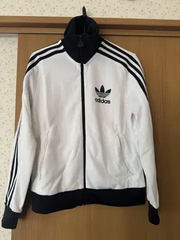 adidas 집업 자켓 화이트/블랙