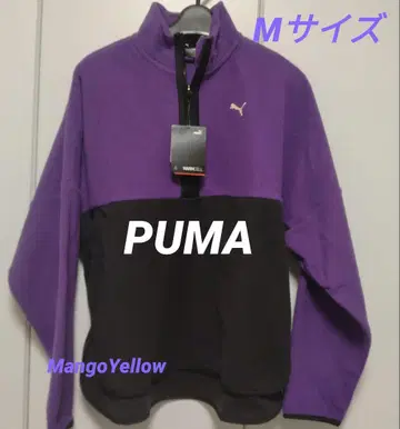 미사용 새상품 PUMA 하프 지퍼 프리 스트레이너 보라색/블랙 M 사이즈