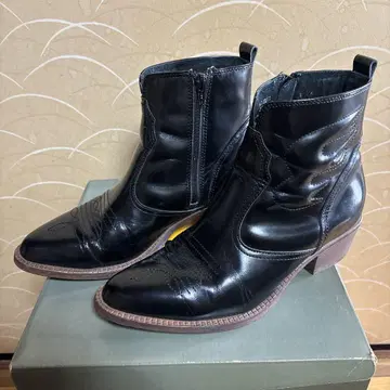 블랙 부츠 25cm 지퍼 포함