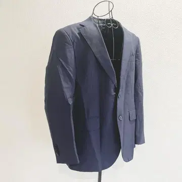 힐튼 자켓 네이비 스트라이프 패턴 포멀 비즈니스 모 100%