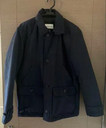 남성용 라코스테 코트 블루종 다운