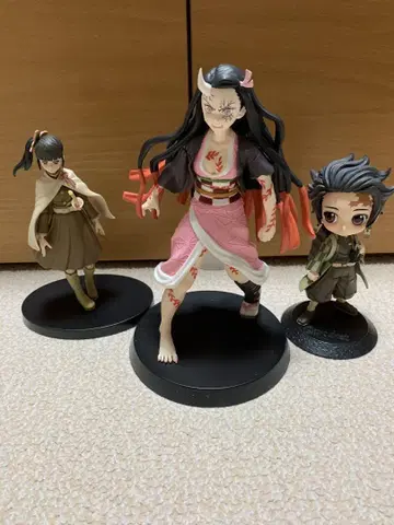 귀멸의 칼날 피규어 세트 qposket 탄지로 네즈코 귀화 카나오