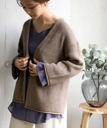 URBAN RESEARCH DOORS 로게이지 가디건 모카