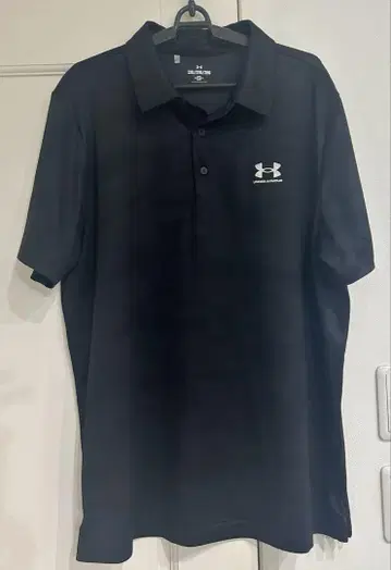 언더아머 카모플라주 패턴 블랙 피케 셔츠 2XL