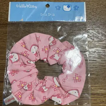 산리오 레트로 메이드 인 재팬 Hello Kitty 핑크 스크런치