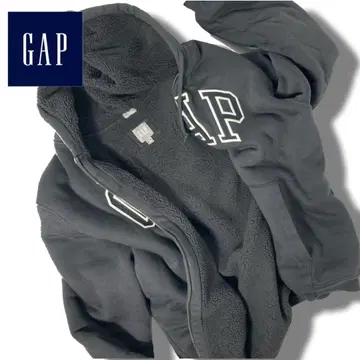 새상품급 GAP 풀 집업 보아 후드티 블랙 지퍼 후디 갭 L