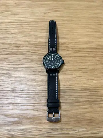 Laco aachen 42mm 블랙 아날로그 손목시계