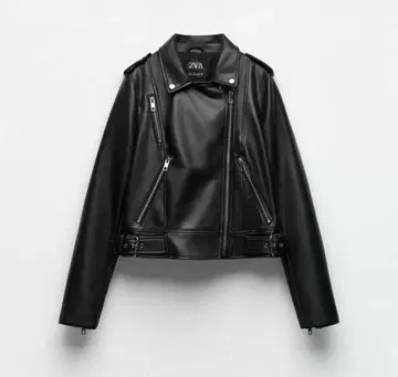 인조 가죽 블랙 라이더 자켓 L ZARA