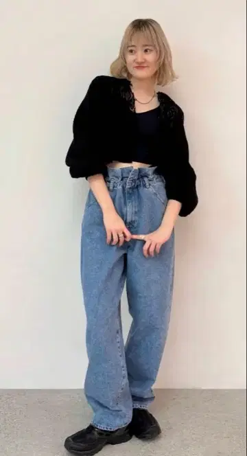 안누크 anuke 웨이스트턱 데님 38