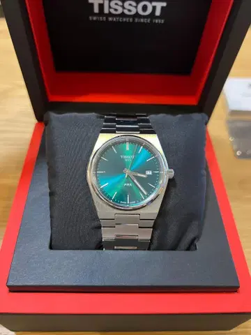 TISSOT 자동 와인딩 시계 터콰이즈