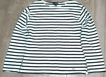 새상품급 A.P.C. 보더 긴팔 티셔츠 L 일본제