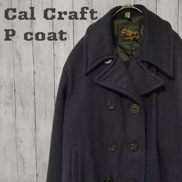 80s USA 빈티지 Cal Craft P 코트 피코트 M