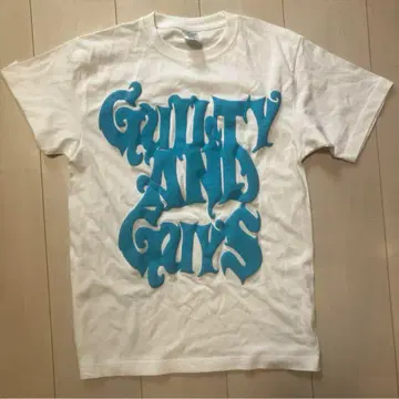 guiltyguys T셔츠 사이즈 S 화이트 로고 스카이블루