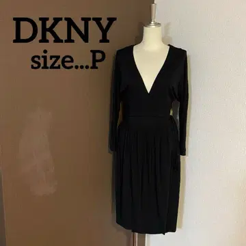 DKNY 다나캐런 랩 카슈쿨 리본 원피스 드레스