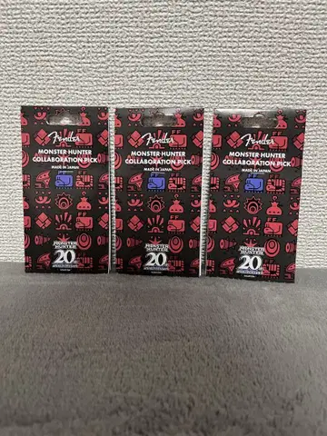 Fender 몬스터 헌터 콜라보 피크 (랜덤 4장입) x 3세트