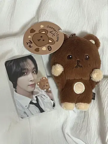 NCT 해찬 MD 곰 봉제 인형 공식 트레이딩 카드 포함