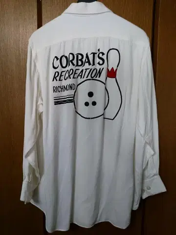 50s 빈티지 긴팔 레이온 볼링 셔츠