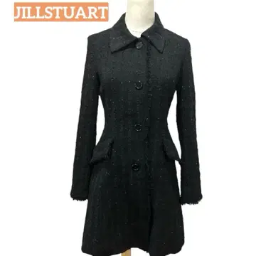 JILLSTUART 질스튜어트 코트 미들 기장 트위드 라메
