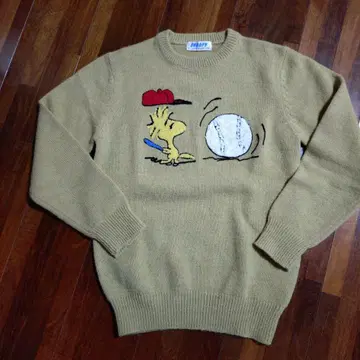 쇼와 레트로 SNOOPY sportswear 스웨터 우드스탁