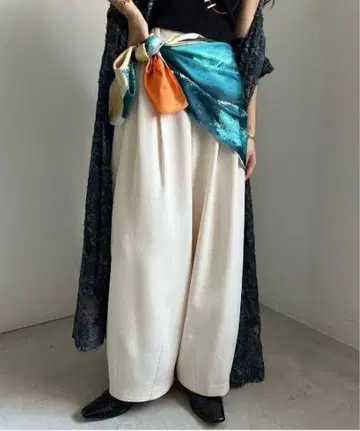AMERI SLAB TWEED OVAL WIDE PANTS