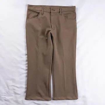 빈티지 구제 의류 메쉬 이소재 노턱 브라운 플레어 와이드 슬랙스