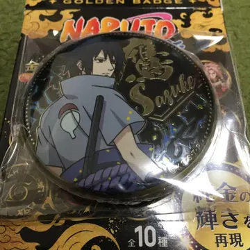 2 우치하 사스케 나루토 NARUTO 금 배지 캔뱃지