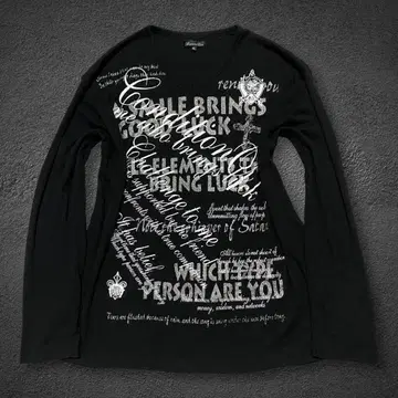 archive cross English print T-shirt 4L