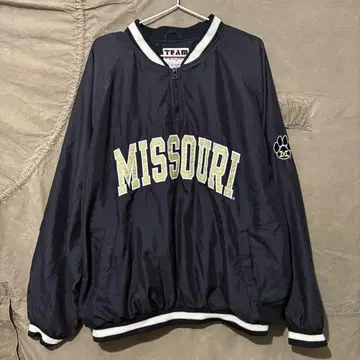 TEAM MISSOURI 나일론 자켓 피스테 하프 지퍼 피스테