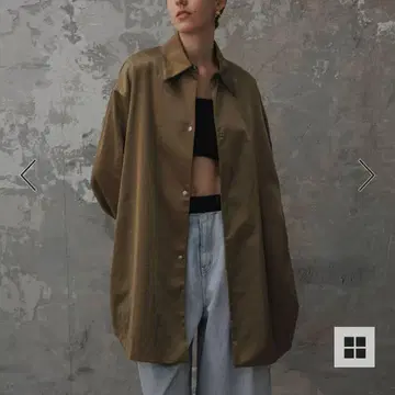 [ 새상품 ] 나일론 새틴 셔츠 블루종