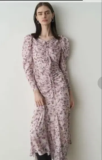 SNIDEL 스나이델 트리플 리본 튤 컷 원피스