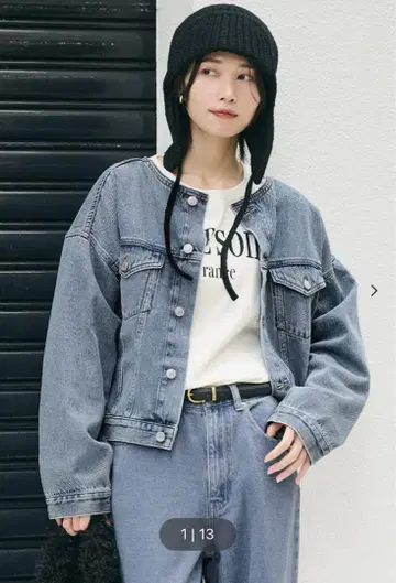 [ L 사이즈 ] coca 숏 데님 자켓 블루