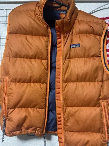 Patagonia 오렌지 다운 베스트