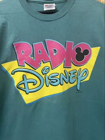 USA제 90's RADIO DISNEY 터콰이즈 T셔츠 디즈니