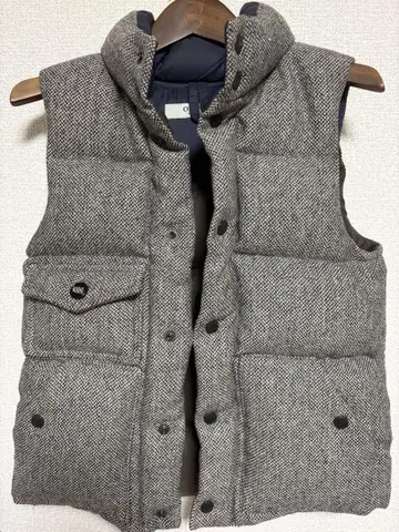 OAKWOOD 트위드 다운 베스트 그레이 계열