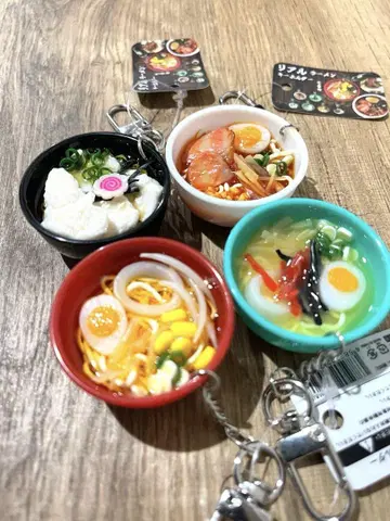 리얼 라면 키링 4개