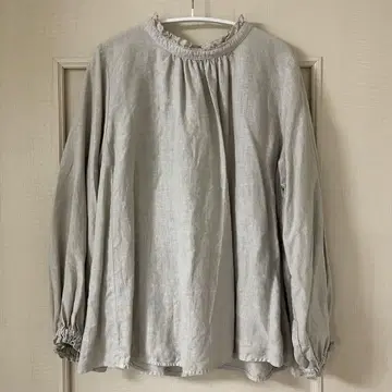 네스트로브 스탠드 프릴 블라우스 린넨 100%