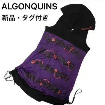[새상품] ALGONQUINS 후드 부착 튜닉 블랙 후드티