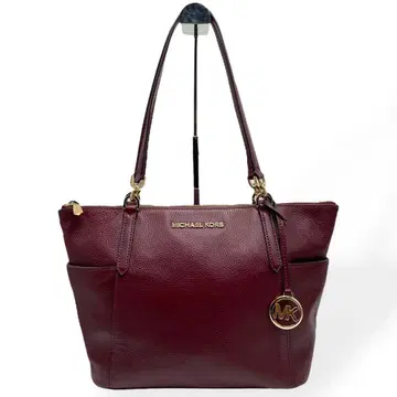 컨디션 최상 MICHAEL KORS 토트백 숄더 보르도 가죽 천연 가죽