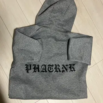 PHATRNK 그레이 풀 집업 후드티