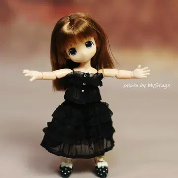 msdr-25-5001 블랙 상의와 플리츠 스커트 (오비츠11용)