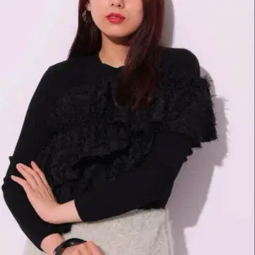 마이 스트라다 샤기 프릴 니트