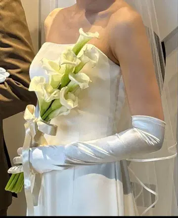 [ 1회만 착용 ] 웨딩 결혼식 그로브 롱그로브