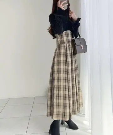 mily bilet 플리츠 블라우스 도킹 원피스 M