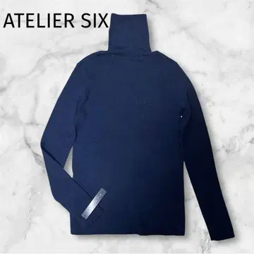 아틀리에식스 리브 터틀넥 니트 네이비 택 포함 새상품 38 사이즈