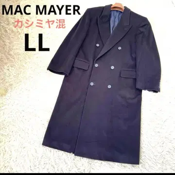 MACMAYER 캐시미어 혼방 롱 코트 네이비 LL 더블 빅 사이즈