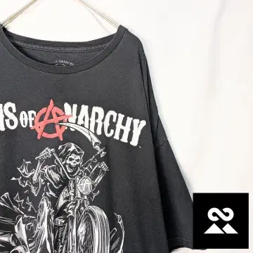 Sons of Anarchy 00'sUS 드라마 티셔츠 스컬 블랙