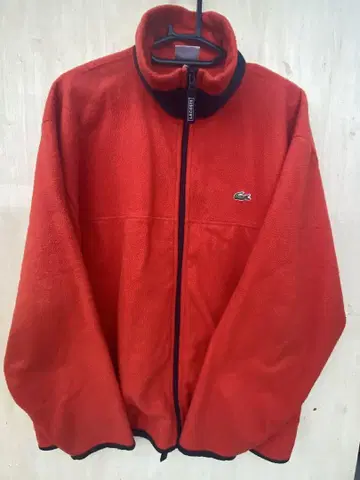 LACOSTE 플리스 자켓 오렌지 사이즈 4 ( LL 상당 )