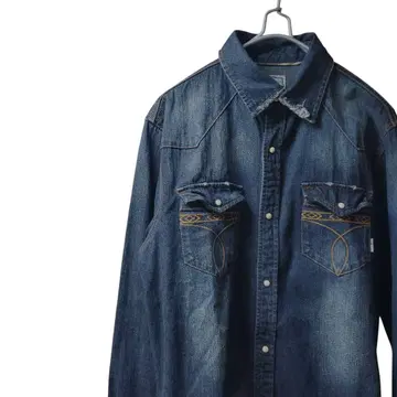 BILLABONG 빈티지 가공 웨스턴 셔츠 데님 셔츠 레어